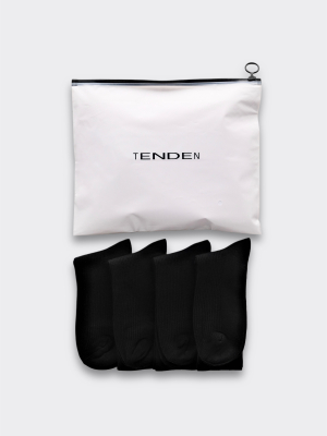 Набор 4 пары мужские носки в рубчик черный