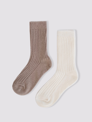 Носки с шерстью 2 пары бежевый