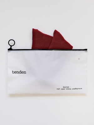 Носки из кашемира длинные красный