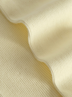 Изображение Бесшовные носки в рубчик молочный