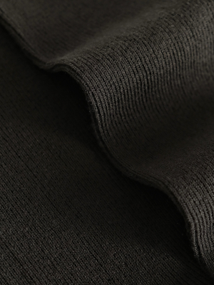 Изображение Бесшовные носки в рубчик черный