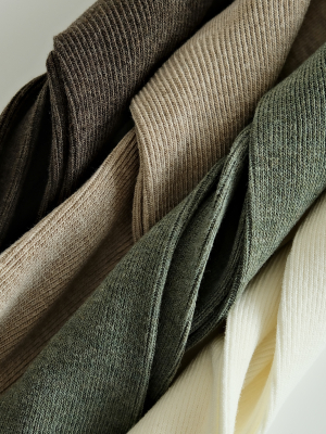 Набор 4 пары женские носки в рубчик хаки