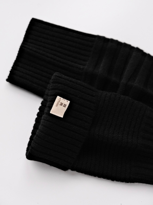 Наколенники 100% кашемир черный