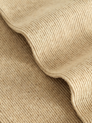 Изображение Бесшовные носки в рубчик бежевый