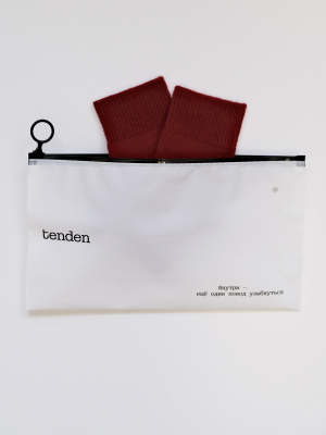 Носки из кашемира короткие красный