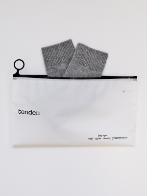 Носки из кашемира короткие серый