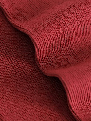 Изображение Бесшовные носки в рубчик бордовый