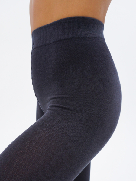 Колготки из хлопка серый