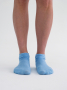 Носки короткие лазерная обработка края голубой