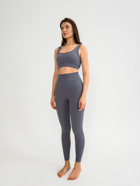 Лосины в рубчик /серый