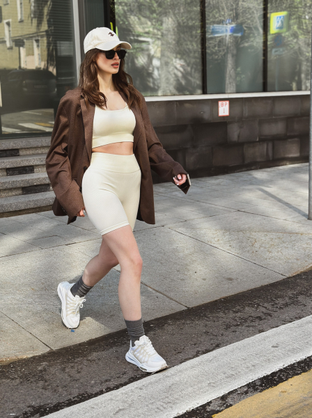 Шорты  микрофибра / sport молочный