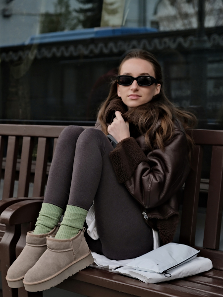 Уютные носки из шерсти зеленый