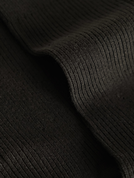 Мужские носки в рубчик черный