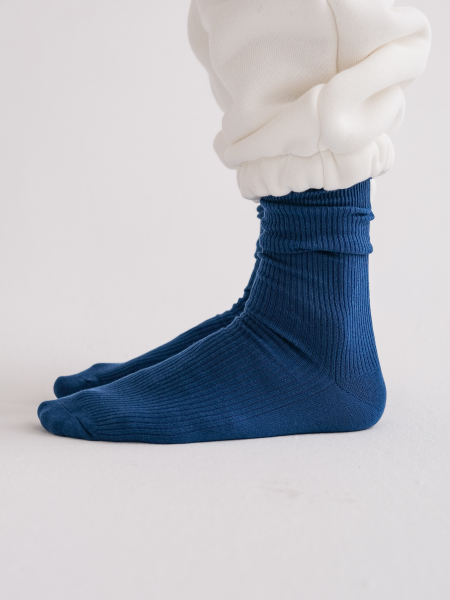 Мужские носки в рубчик синий