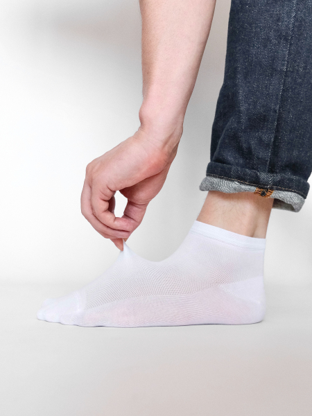 Набор 3 пары мужских коротких носков белый