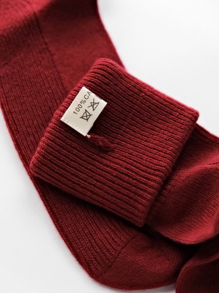 Носки из кашемира длинные красный
