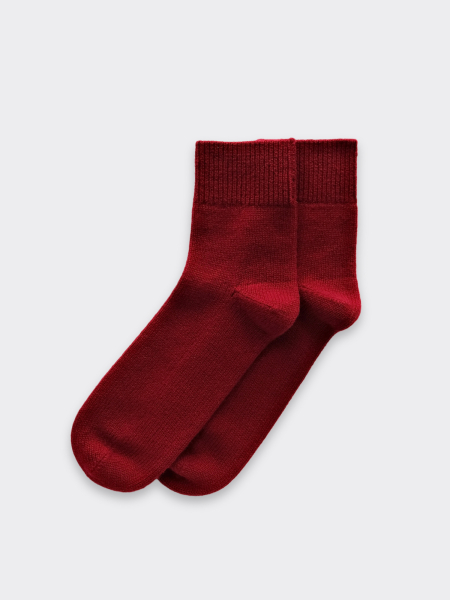 Носки из кашемира короткие красный