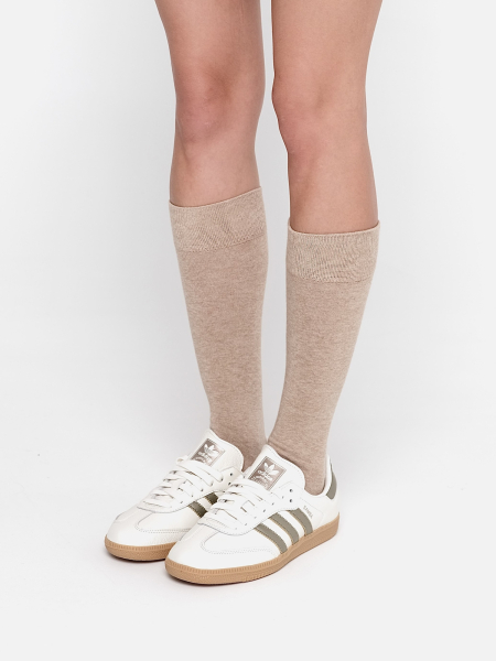 Гольфы из гладкого хлопка бежевый