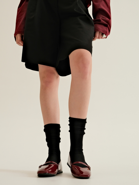 Посмотреть Бесшовные носки в рубчик черный