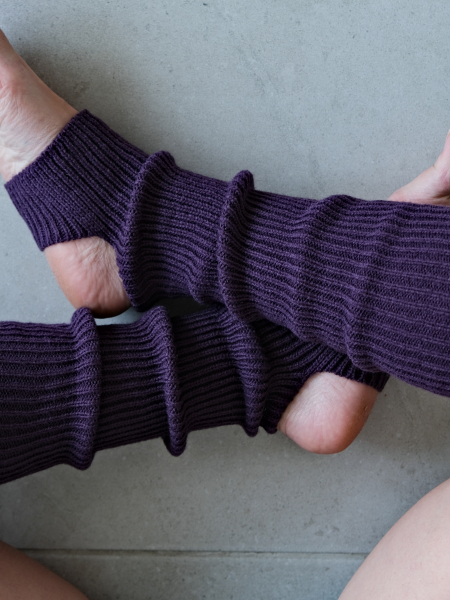 Гетры вязанные сиреневый