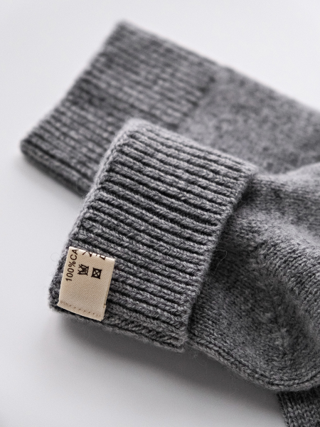 Носки из кашемира короткие серый