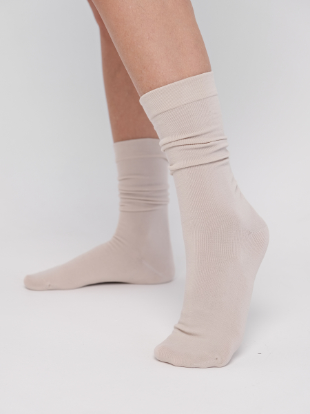 Набор высокие носки из гладкого хлопка 3 пары