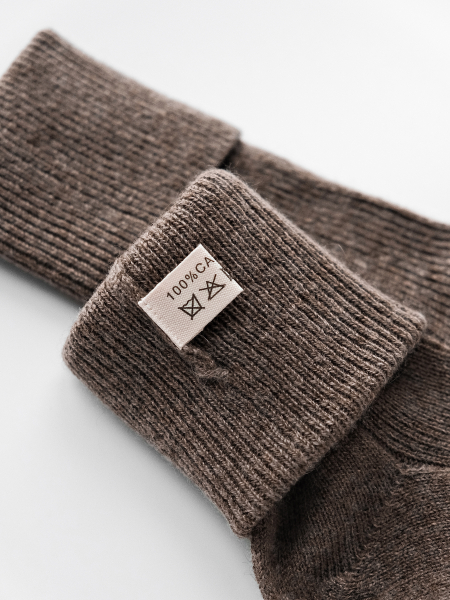 Носки из кашемира длинные кофейный