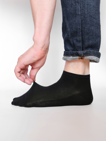 Набор 3 пары мужских коротких носков черный