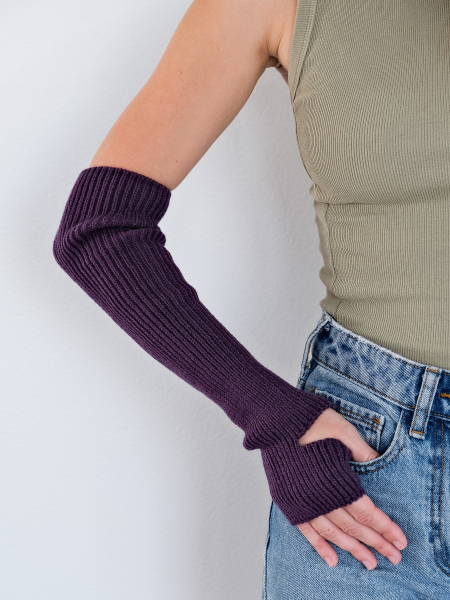 Гетры вязанные сиреневый