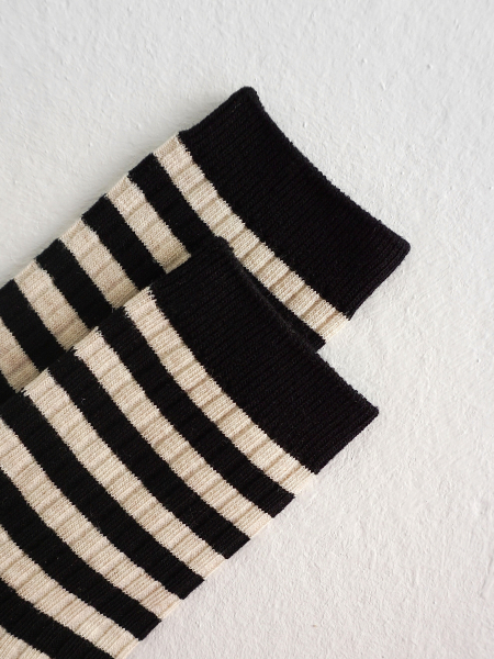 Носки в полоску черный