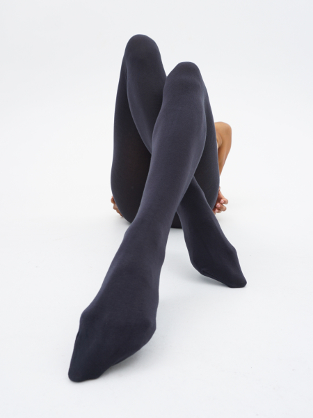 Колготки из хлопка серый