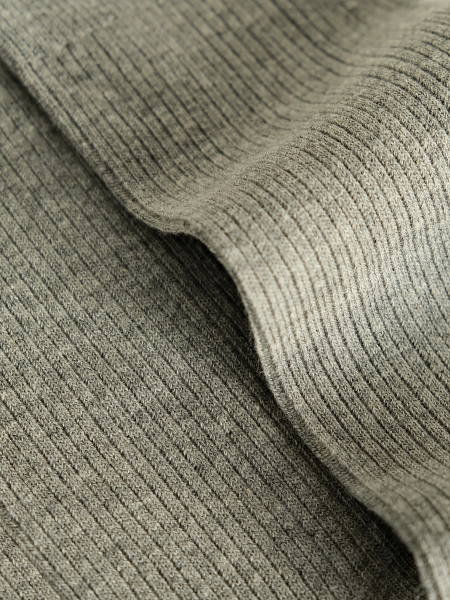 Мужские носки в рубчик серый меланж