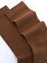 Высокие носки из гладкого хлопка коричневый
