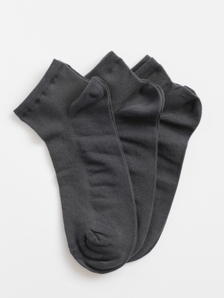 Набор мужских коротких носков серый 40-42