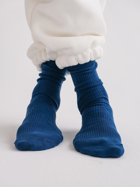Мужские носки в рубчик синий