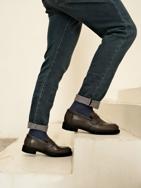 Мужские носки в рубчик джинс