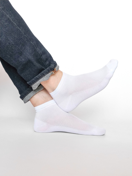 Набор 3 пары мужских коротких носков белый