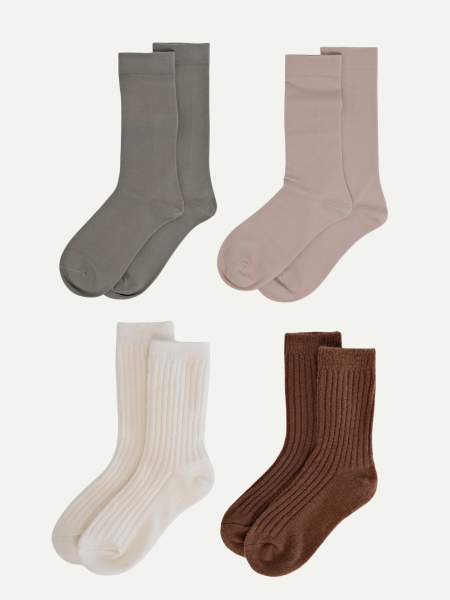 Подарочный набор  4 пары коричневый