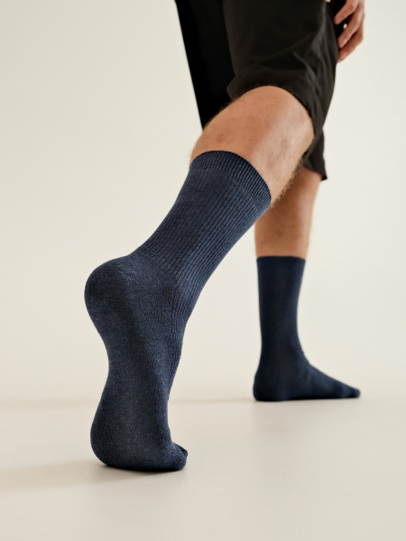 Мужские носки в рубчик джинс