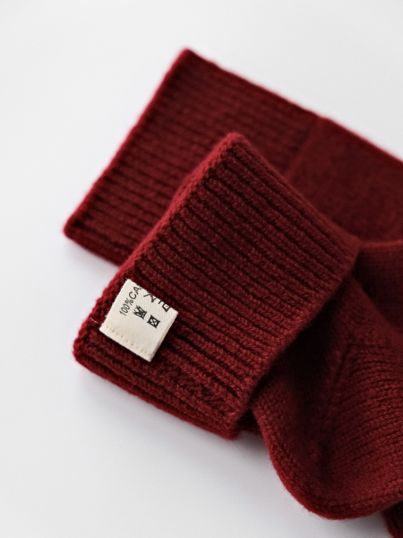 Носки из кашемира короткие красный