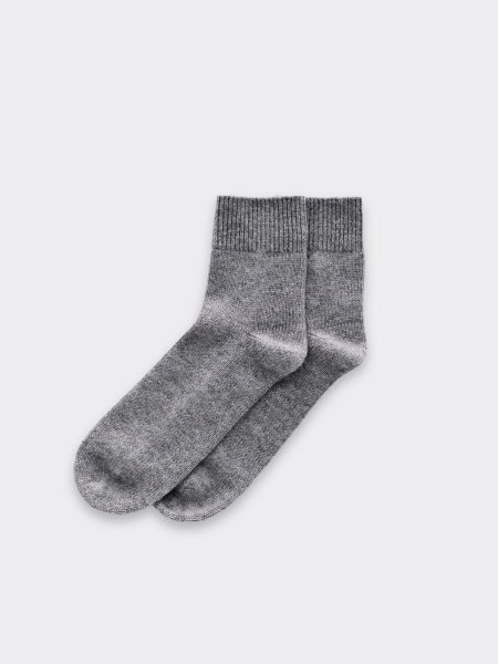 Носки из кашемира короткие серый