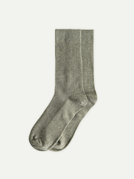Мужские носки в рубчик серый меланж
