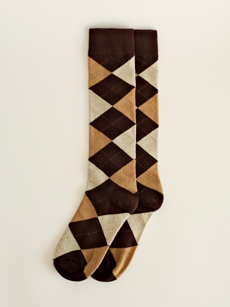 Гольфы клетка бежевый