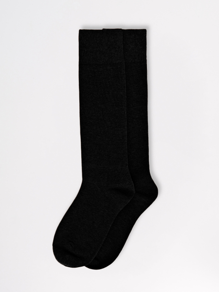 Гольфы из гладкого хлопка черный