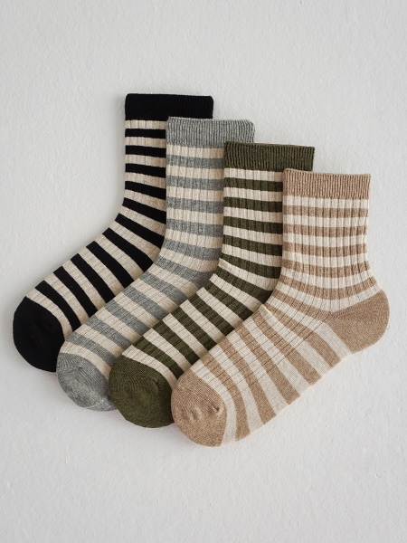 Носки в полоску черный