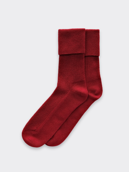 Носки из кашемира длинные красный